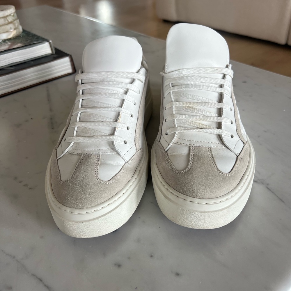Ferragamo Men's Gancini Sneaker - White - Low-top Sneakers  9.5